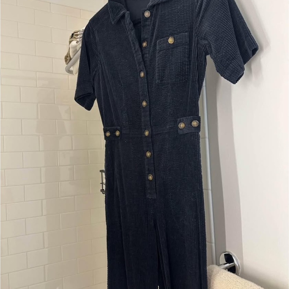 Navy blue & Other Stories corduroy jumpsuit